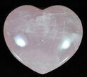 Polished Rose Quartz Heart - Madagascar #63020-1